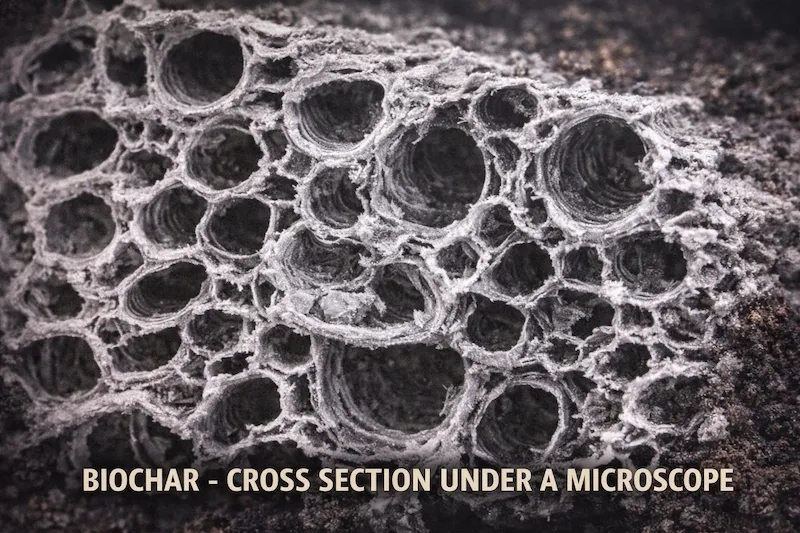 Biochar cross-section