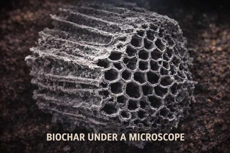 Biochar under a microscope