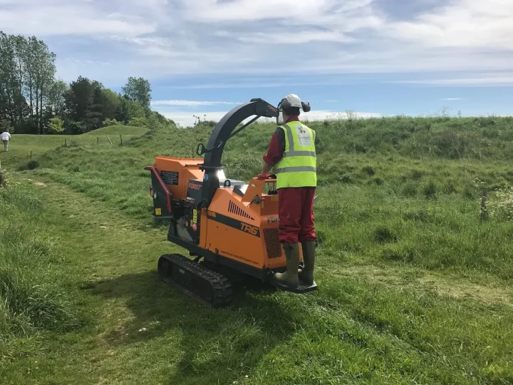 Dorset Studio School student on a Ditch Witch