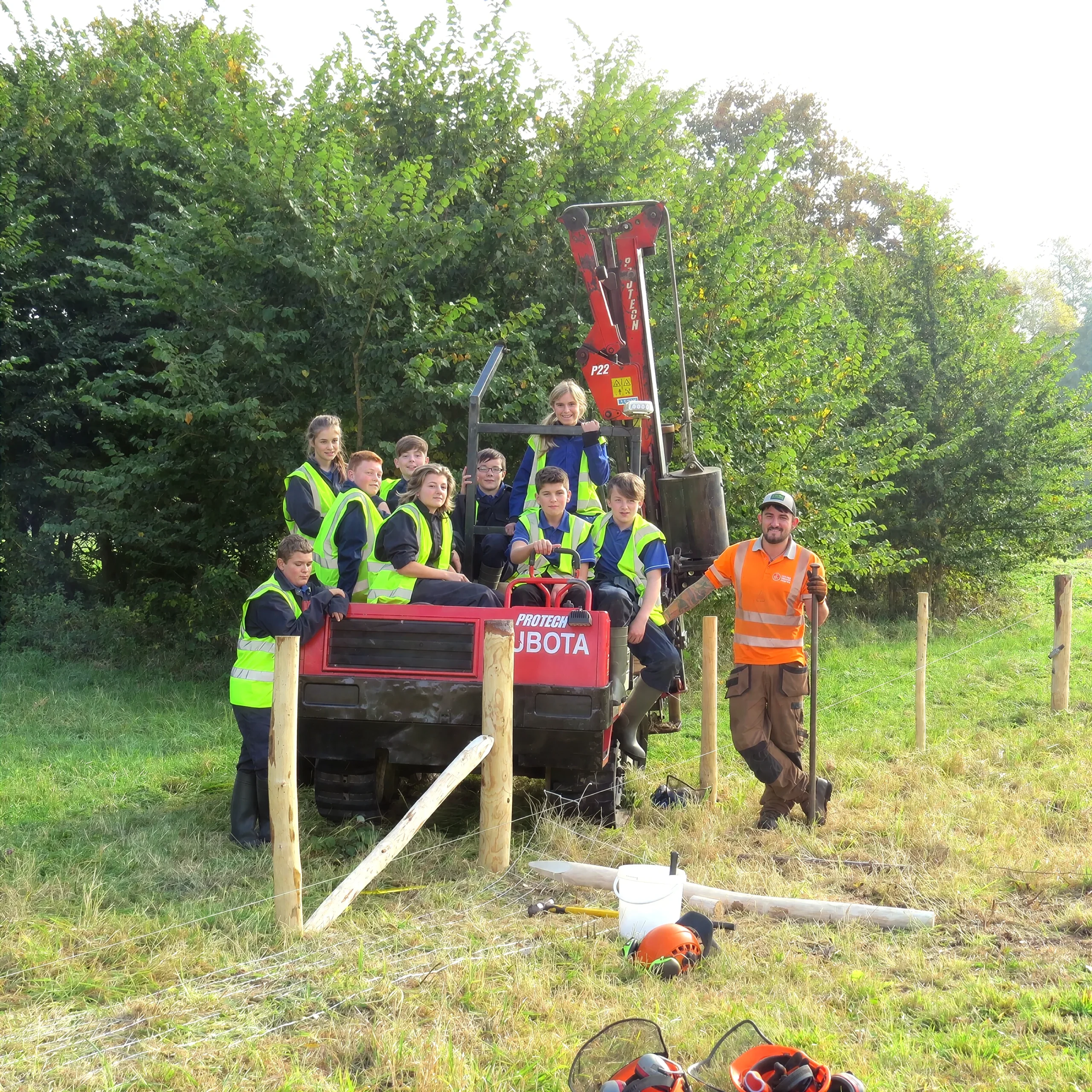 Dorset Studio School students fence building