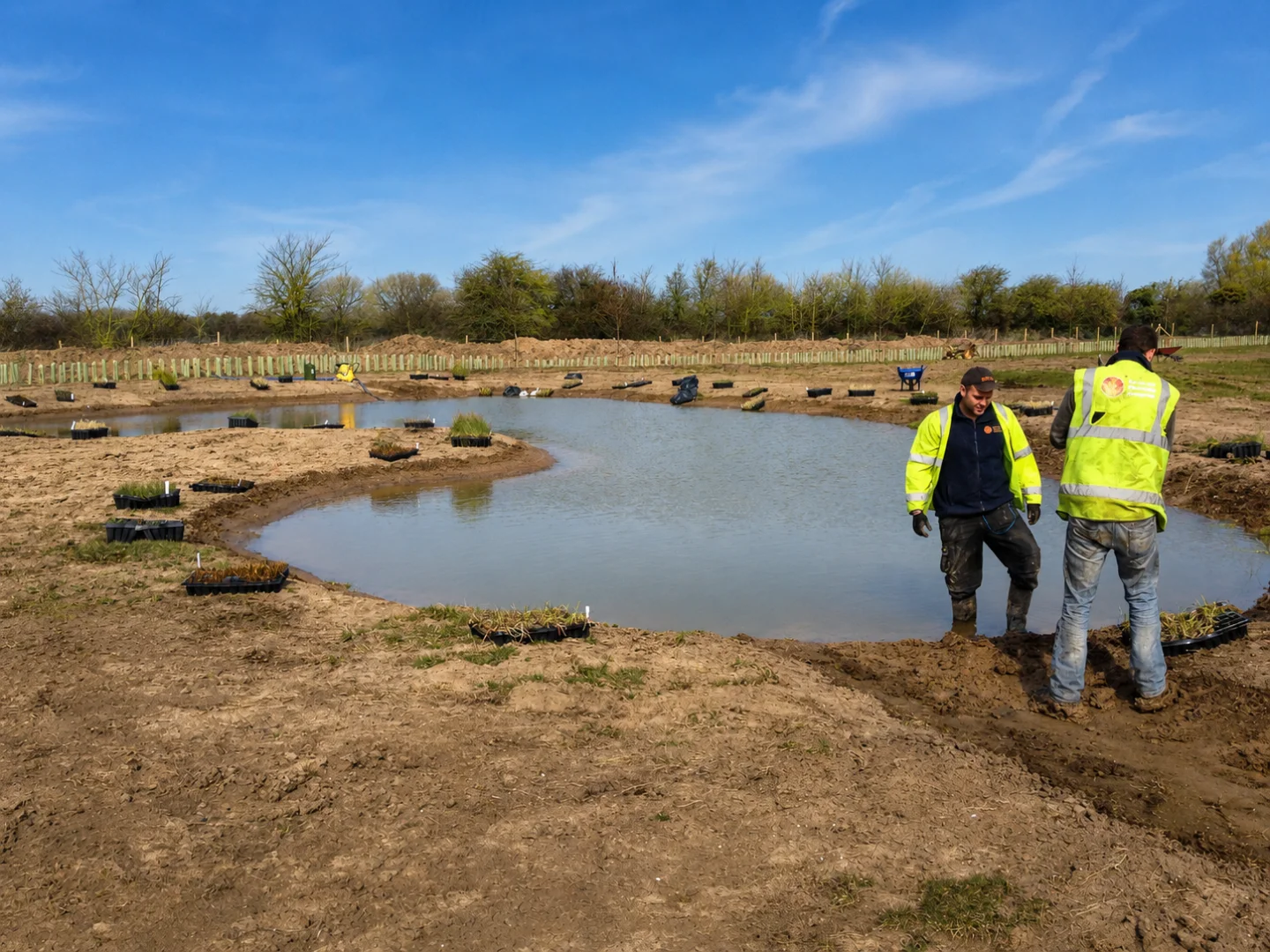 Habitat creation – pond before
