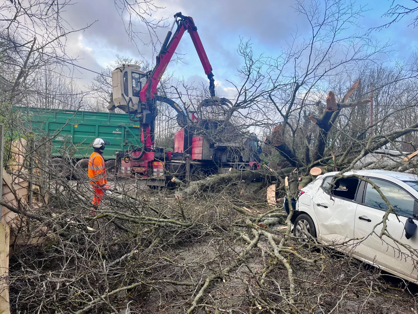 Clearing storm damage