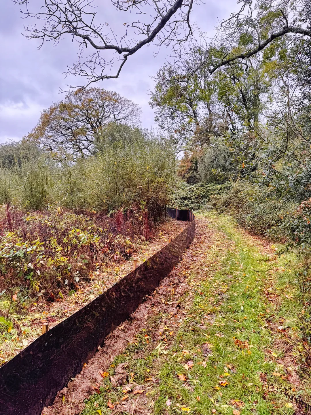 Wildlife mitigation fencing