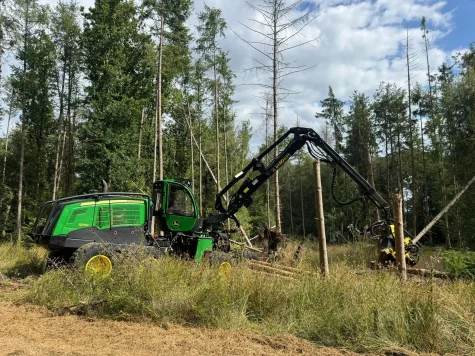 Knighton Countryside Management timber harvester